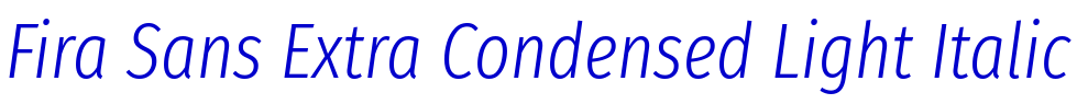 Fira Sans Extra Condensed Light Italic 字体